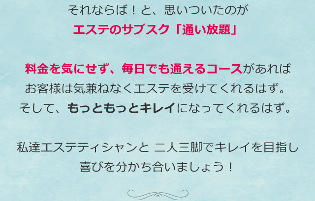 サロンドノエル エステ サブスク 通い放題 料金を気にせず毎日通える