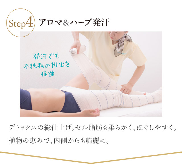 アロマ＆ハーブ発汗｜アロマとハーブで体の内側からもスッキリデトックスセルライトもほぐして痩身ダイエット